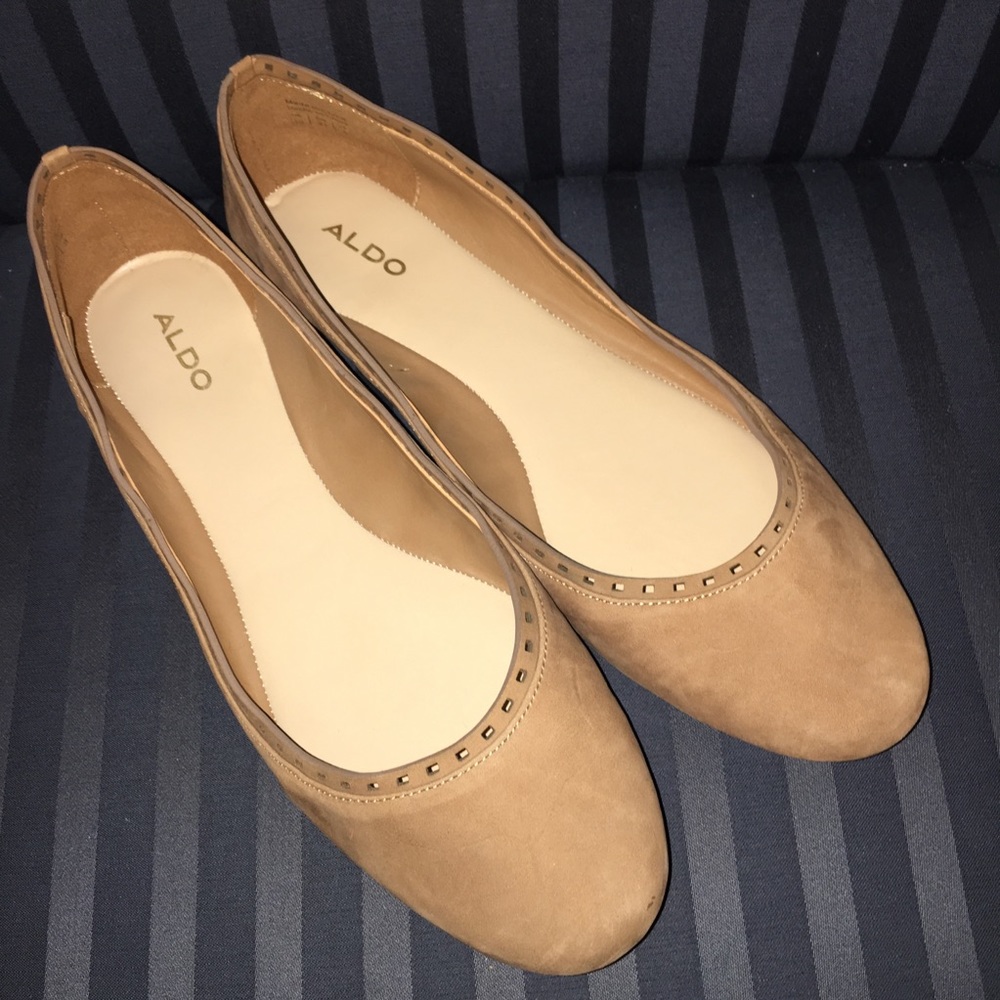Aldo Suede Tan Flats